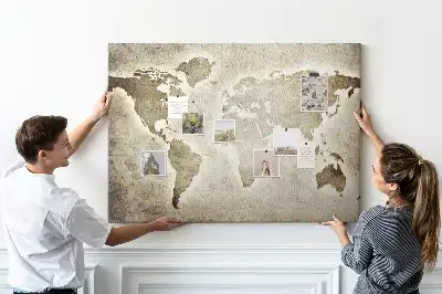 Nástěnka do dětského pokoje Mapa světa