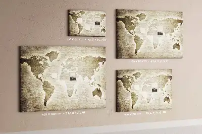 Nástěnka do dětského pokoje Mapa světa