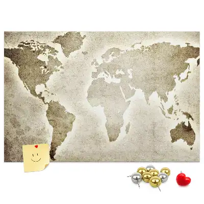 Nástěnka do dětského pokoje Mapa světa