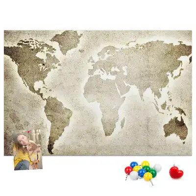 Nástěnka do dětského pokoje Mapa světa
