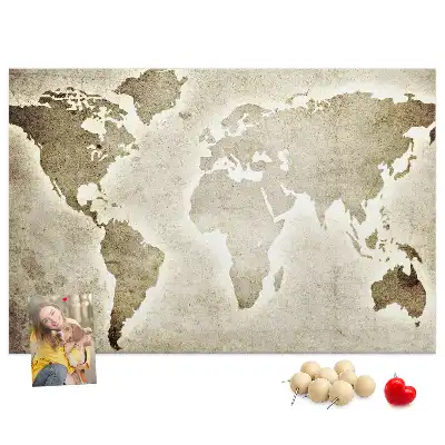 Nástěnka do dětského pokoje Mapa světa
