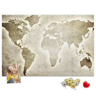 Nástěnka do dětského pokoje Mapa světa