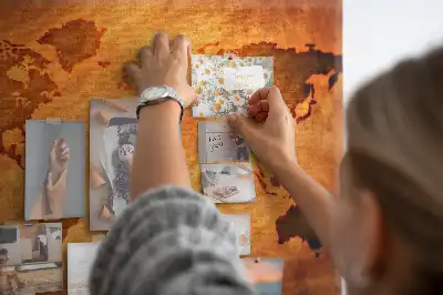 Korková nástěnka Velká mapa světa