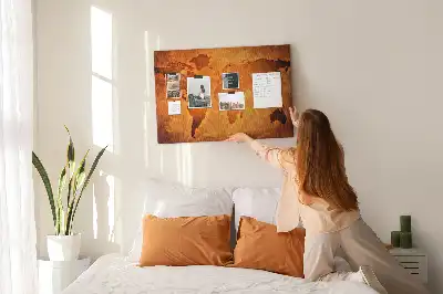 Korková nástěnka Velká mapa světa