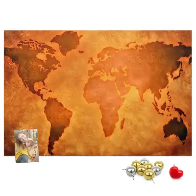 Korková nástěnka Velká mapa světa