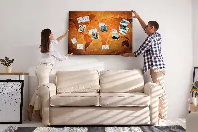Korková nástěnka Velká mapa světa