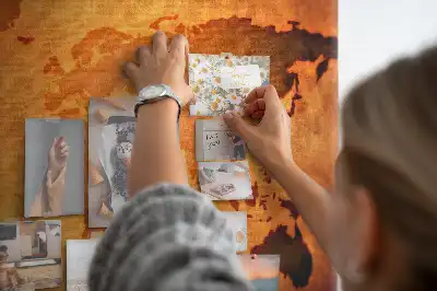 Korková nástěnka Velká mapa světa