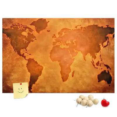 Korková nástěnka Velká mapa světa