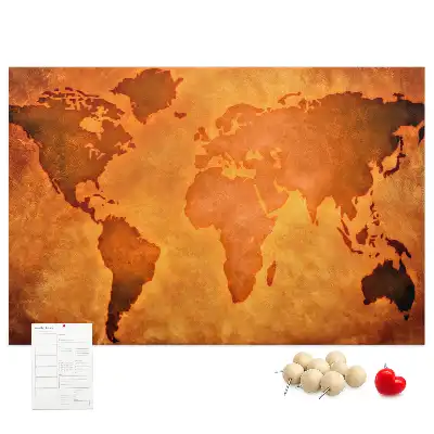 Korková nástěnka Velká mapa světa
