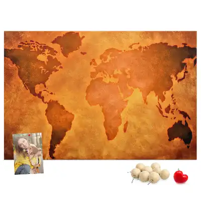 Korková nástěnka Velká mapa světa