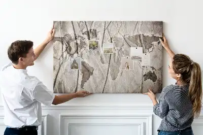 Korková tabule Vzorek mapy světa