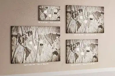 Korková tabule Vzorek mapy světa
