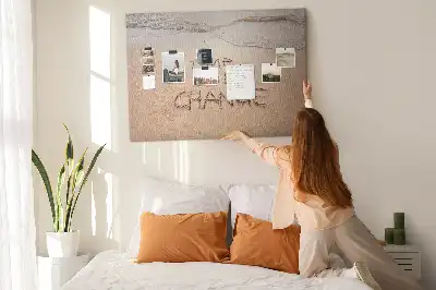 Korková nástěnka Citát na pláži