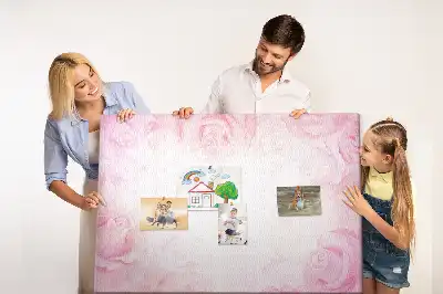 Nástěnka do dětského pokoje s abstraktním motivem růží