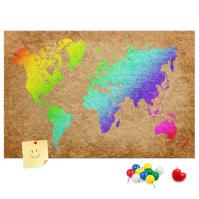 Korková tabule Mapa světa