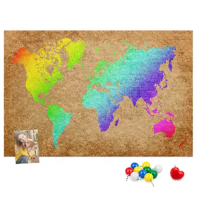 Korková tabule Mapa světa