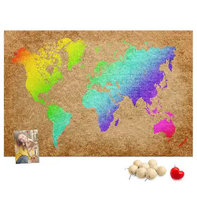 Korková tabule Mapa světa