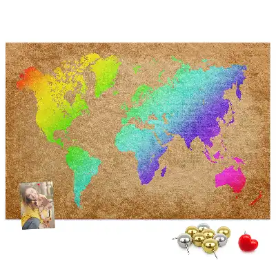 Korková tabule Mapa světa