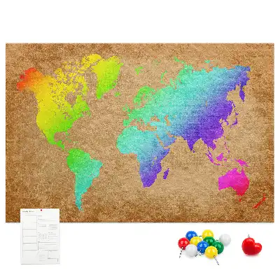 Korková tabule Mapa světa