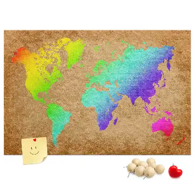 Korková tabule Mapa světa