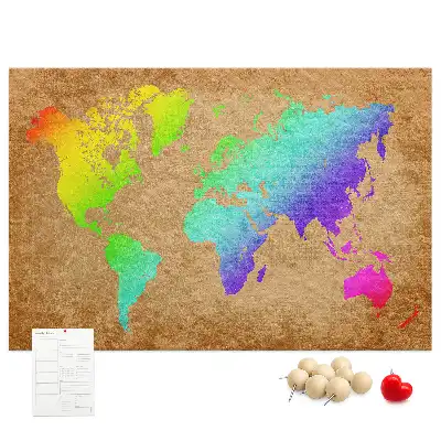 Korková tabule Mapa světa