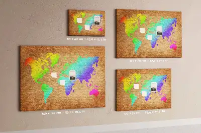 Korková tabule Mapa světa