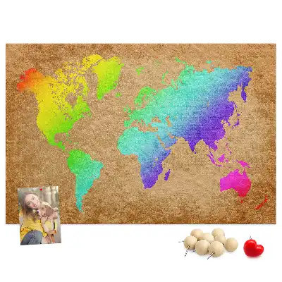 Korková tabule Mapa světa