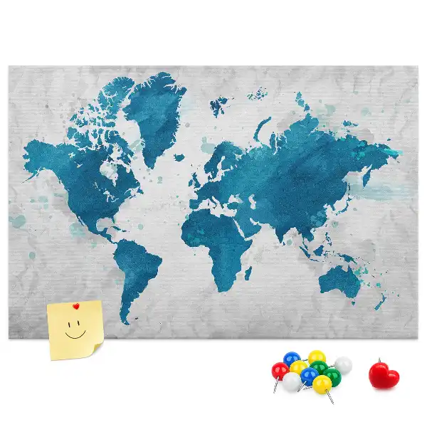 Nástěnka do dětského pokoje Mapa světa