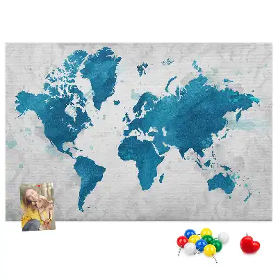 Nástěnka do dětského pokoje Mapa světa