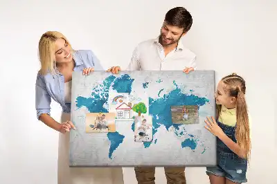 Nástěnka do dětského pokoje Mapa světa