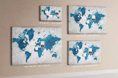 Nástěnka do dětského pokoje Mapa světa