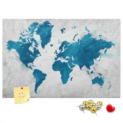 Nástěnka do dětského pokoje Mapa světa
