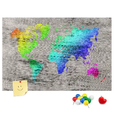 Korková nástěnka Univerzální mapa světa