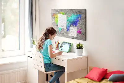 Nástěnka korková Mapa světa