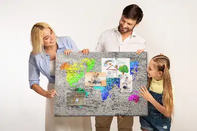 Nástěnka korková Mapa světa
