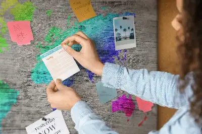 Nástěnka korková Mapa světa
