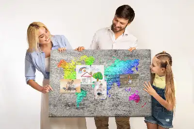Nástěnka korková Mapa světa
