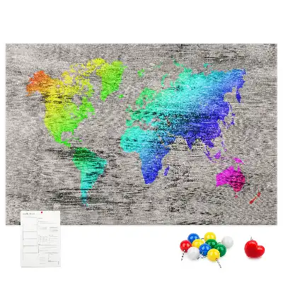 Nástěnka korková Mapa světa