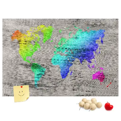 Korková nástěnka Univerzální mapa světa