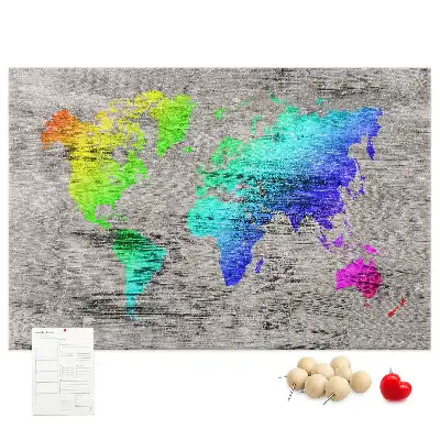 Nástěnka korková Mapa světa