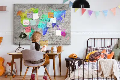 Korková nástěnka Univerzální mapa světa