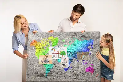 Korková nástěnka Univerzální mapa světa