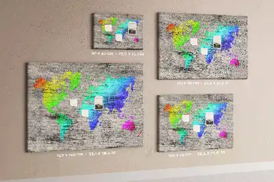 Nástěnka korková Mapa světa