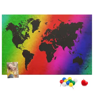 Korková nástěnka Mapa světa do kanceláře