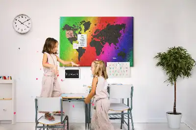Korková nástěnka Mapa světa do kanceláře