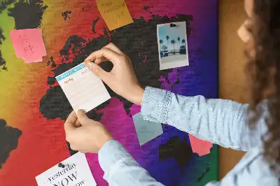 Korková nástěnka Mapa světa do kanceláře