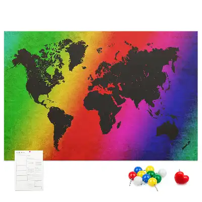 Korková nástěnka Mapa světa do kanceláře