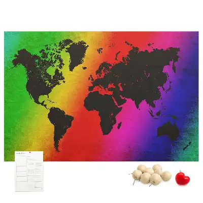 Korková tabule Mapa světa