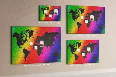 Korková nástěnka Mapa světa do kanceláře