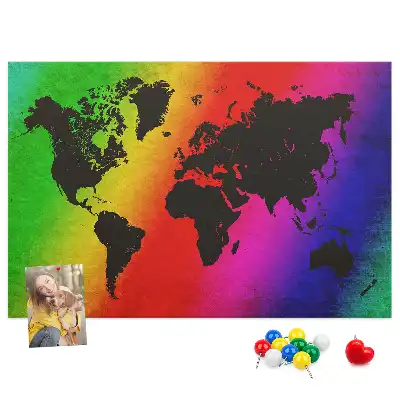 Korková tabule Mapa světa